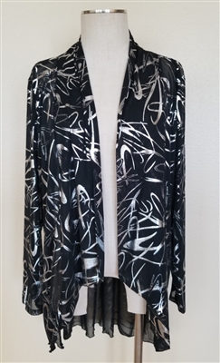 Vegas jacket - black/silver - polyester/spandex