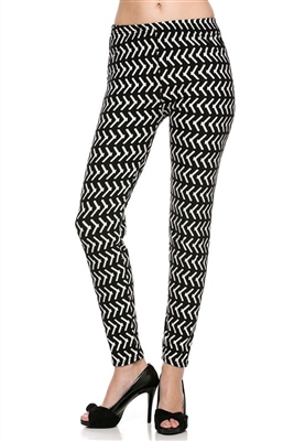 Leggings - black/white arrow - polyester/spandex