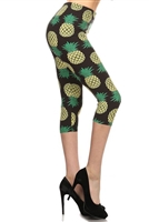 Capri leggings - pineapple print