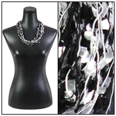 Confetti Necklace with Magnetic Clasp - Black/White