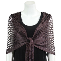 Metallic Shawl - brown - polyester