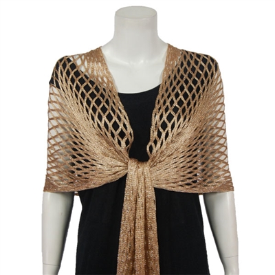 Metallic Shawl - gold - polyester