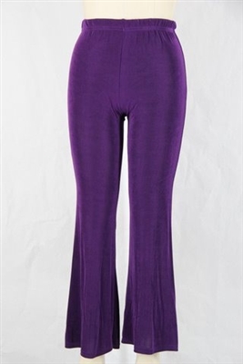 Boot cut pants - purple - acetate/spandex