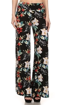 Palazzo pants - floral design - polyester