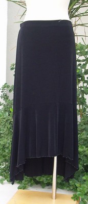 asymmetrical skirt in black