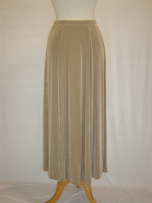 Gored skirt - beige - acetate/spandex