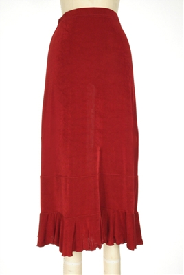 Ruffle skirt - cranberry - acetate/spandex