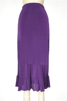 Ruffle skirt - purple - acetate/spandex