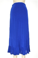 Ruffle skirt - royal blue - acetate/spandex