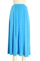 Button skirt - turquoise - polyester/spandex