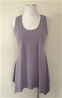 Two point tank top - grey - polyester/spandex