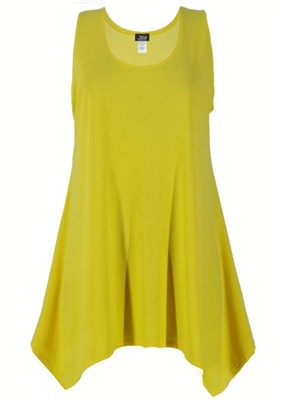 Two point tank top - yellow - polyester/spandex