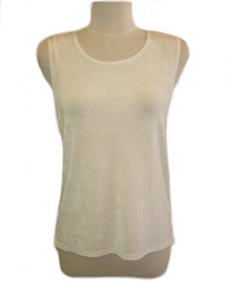 Tank top - ivory - acetate/spandex