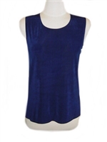 Tank top - navy - acetate/spandex