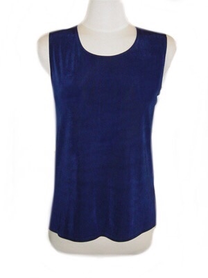 Tank top - navy - acetate/spandex