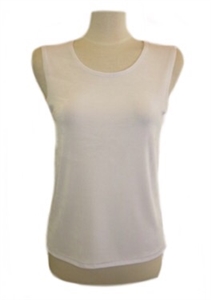 Tank top - white - acetate/spandex