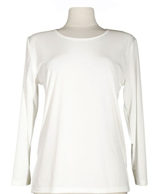 Long sleeve top - ivory - polyester/spandex