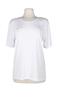 Short sleeve top - ivory - polyester/spandex