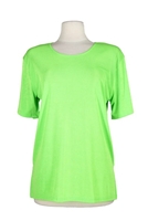 Short sleeve top - lime green - polyester/spandex