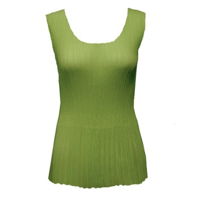 Tank top - mini pleats - georgette solid green