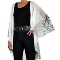 Chiffon vest - white cheetah - polyester