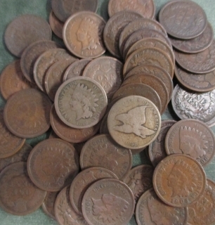 flying eagle indian cent lot