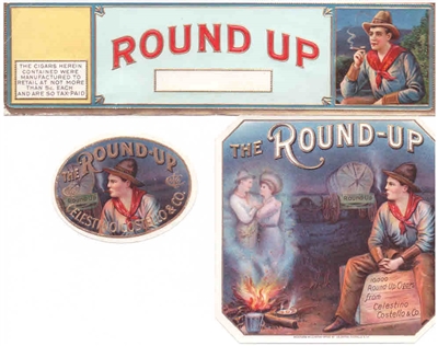 round up cigar label