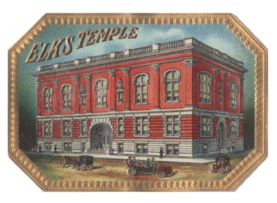 elks temple cigar box label