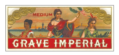 grand imperial cigar box label