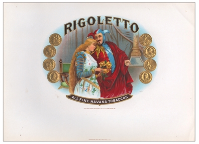 rigoletto cigar box label