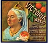 queen victoria citrus crate label