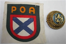 Russian Liberation Army Cap Badge or Sleeve Shield....