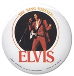 elvis presley the king of rock and roll button