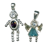Sterling Silver Pendants with Birthstone CZ's - a Great Gift