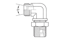 90* DIN Bulkhead Union Elbow Light