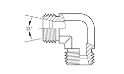 90* DIN Union Elbow Extra Light