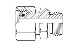 Female DIN Swivel Heavy  X Male Metric ES Seal