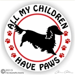 Longhaired Dachshund Decal