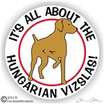 Hungarian Vizsla Dog Car Truck RV Decal Sticker Static Cling