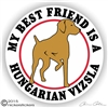 Hungarian Vizsla Dog Best Friend Decal Sticker Static Cling
