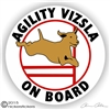 Agility Vizsla Dog Car Truck RV Vinyl Decal Sticker Static Cling