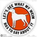 Weimaraner Decal