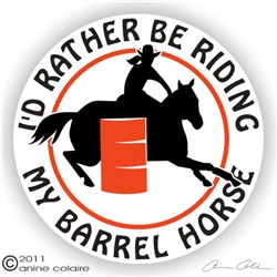 Barrel Racing Horse Trailer Window Decal