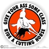 Cutting Horse Horse Trailer Window Decal