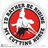 Cutting Horse Horse Trailer Window Decal