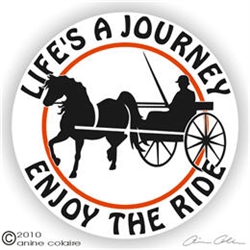 Horse Driving Horse Trailer Decal