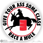 Mule Barrel Racer Decal