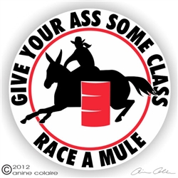 Mule Barrel Racer Decal