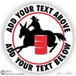 Mule Barrel Racer Decal