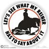 Horse Reiner Horse Trailer Window Decal